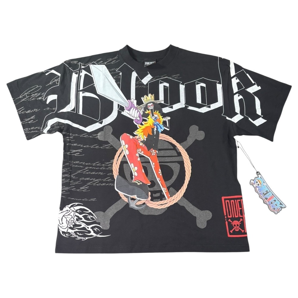 Civil Regime x One Piece Soul King Brook 199x Oversized Black Tee Men Small‎ NEW